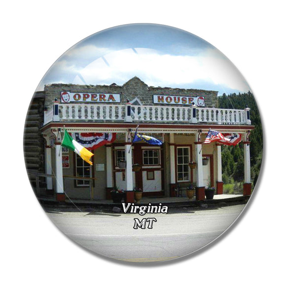 Virginia  Montana USA 3D Fridge Magnet Crystal Glass