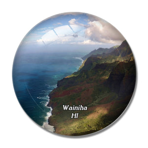 Wainiha Kauai Na Pali Coast Hawaii USA 3D Fridge Magnet Crystal Glass