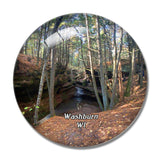 Washburn Houghton Falls Wisconsin USA 3D Fridge Magnet Crystal Glass