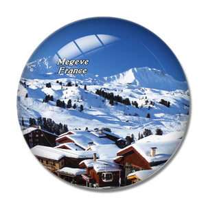 France Megeve 3D Fridge Magnet Crystal Glass