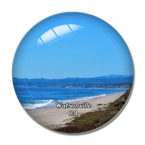 Watsonville Beach California USA 3D Fridge Magnet Crystal Glass