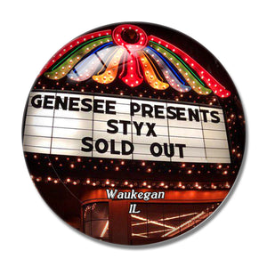 Waukegan Genesee Theatre Illinois USA 3D Fridge Magnet Crystal Glass