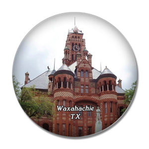 Waxahachie County Courthouse Texas USA 3D Fridge Magnet Crystal Glass