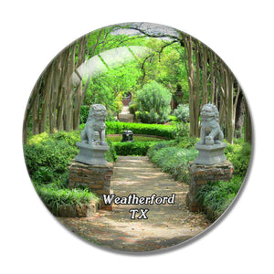 Weatherford Chandor Gardens Texas USA 3D Fridge Magnet Crystal Glass