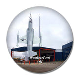 Weatherford Stafford Air Museum Oklahoma USA 3D Fridge Magnet Crystal Glass