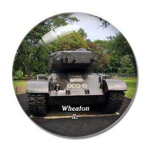 Wheaton Cantigny Park Illinois USA 3D Fridge Magnet Crystal Glass