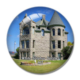 White Sulphur Springs Castle Montana USA 3D Fridge Magnet Crystal Glass