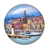 France Menton 3D Fridge Magnet Crystal Glass