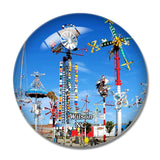 Wilson Vollis Simpson Whirligig Park North Carolina USA 3D Fridge Magnet Crystal Glass