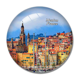 France Menton 3D Fridge Magnet Crystal Glass