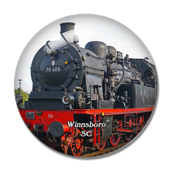 Winnsboro Railroad Museum South Carolina USA 3D Fridge Magnet Crystal Glass