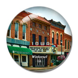 Winterset Theater Iowa USA 3D Fridge Magnet Crystal Glass