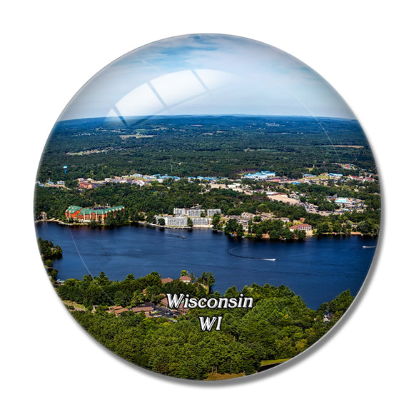 Wisconsin Dells USA 3D Fridge Magnet Crystal Glass