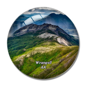 Wrangell Alaska USA 3D Fridge Magnet Crystal Glass