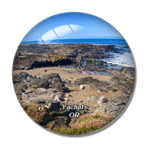 Yachats Coastline Oregon USA 3D Fridge Magnet Crystal Glass