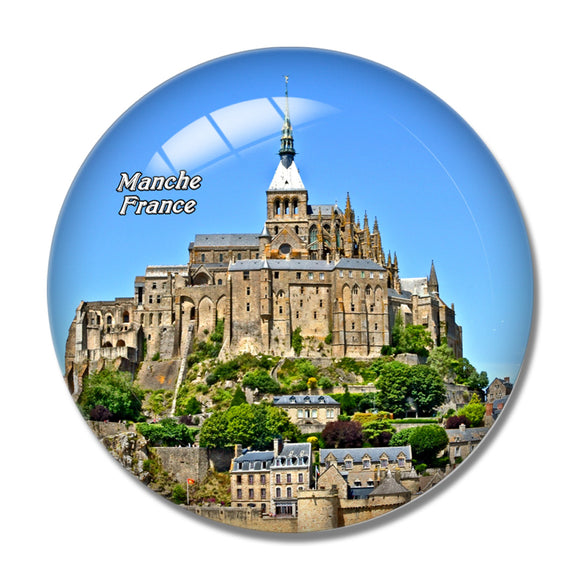 France Mont Saint-Michel Manche 3D Fridge Magnet Crystal Glass