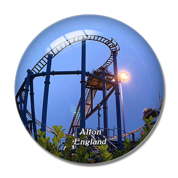 Alton Towers Theme Park UK England 3D Fridge Magnet Crystal Glass