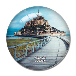 France Mont Saint-Michel 3D Fridge Magnet Crystal Glass