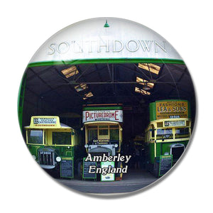 Amberley Museum UK England 3D Fridge Magnet Crystal Glass