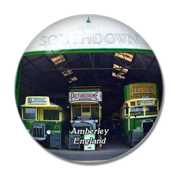 Amberley Museum UK England 3D Fridge Magnet Crystal Glass