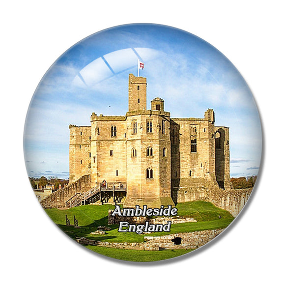 Ambleside Warkworth Castle & Hermitage UK England 3D Fridge Magnet Crystal Glass