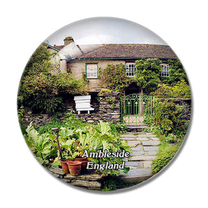 Ambleside Hawkshead Beatrix Potter's House UK England 3D Fridge Magnet Crystal Glass