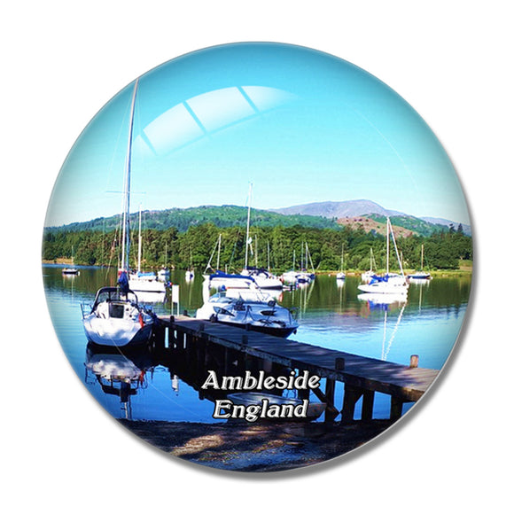 Ambleside Waterhead UK England 3D Fridge Magnet Crystal Glass