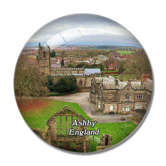 Ashby de la Zouch Castle UK England 3D Fridge Magnet Crystal Glass
