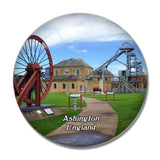 Ashington Woodhorn Museum UK England 3D Fridge Magnet Crystal Glass