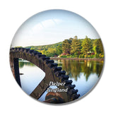 Belper River Gardens UK England 3D Fridge Magnet Crystal Glass