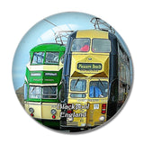 Blackpool Tramway UK England 3D Fridge Magnet Crystal Glass