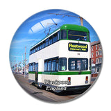 Blackpool Tramway UK England 3D Fridge Magnet Crystal Glass