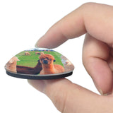 Boundary Charnwood Forest Alpacas UK England 3D Fridge Magnet Crystal Glass