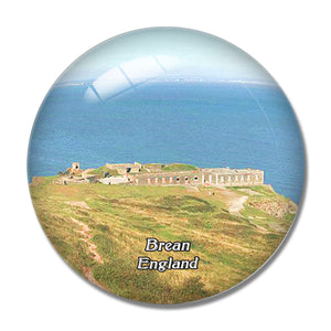 Brean Down UK England 3D Fridge Magnet Crystal Glass