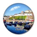 Brixham Harbour UK England 3D Fridge Magnet Crystal Glass