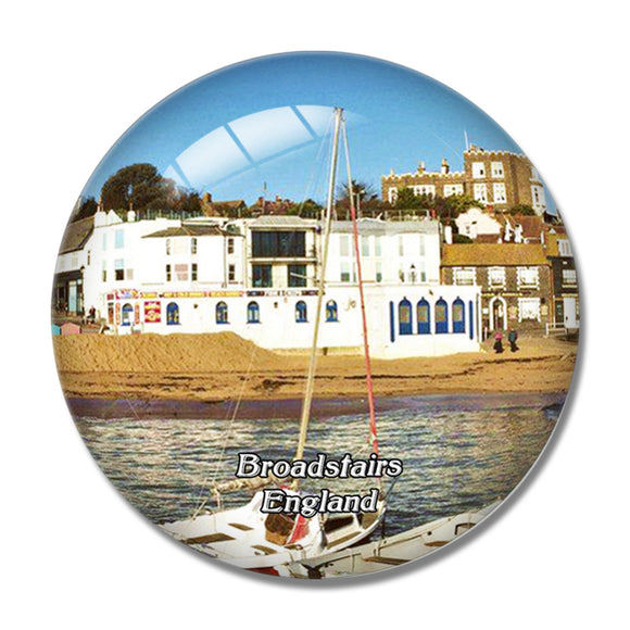 Broadstairs Viking Bay UK England 3D Fridge Magnet Crystal Glass