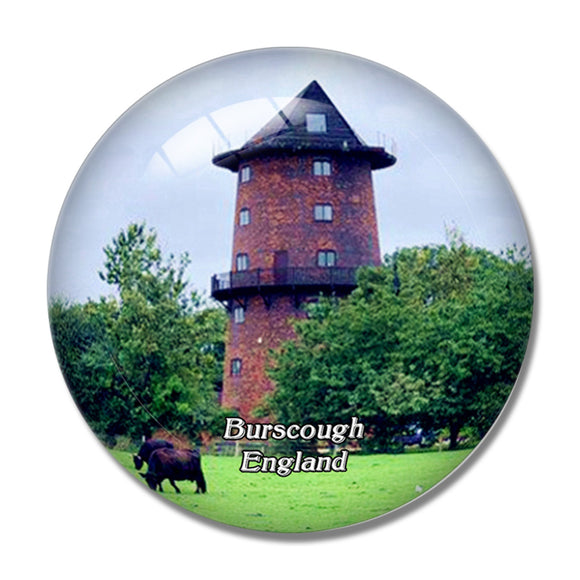 Burscough Windmill Animal Farm UK England 3D Fridge Magnet Crystal Glass