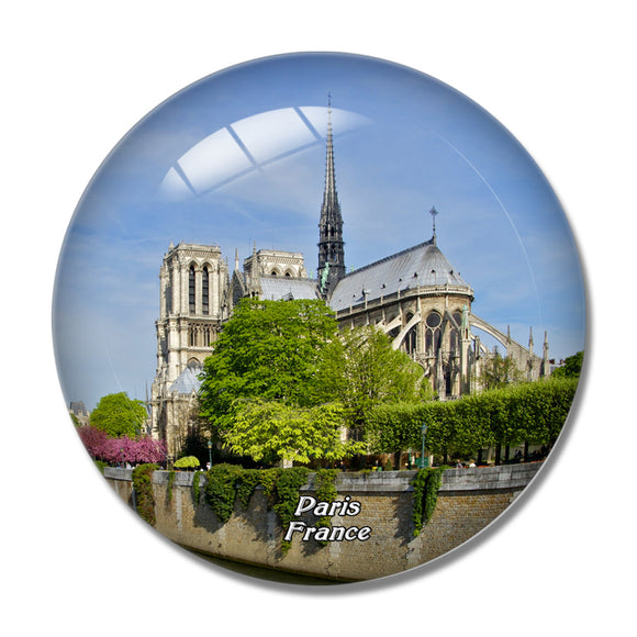 France Notre Dame de Paris 3D Fridge Magnet Crystal Glass