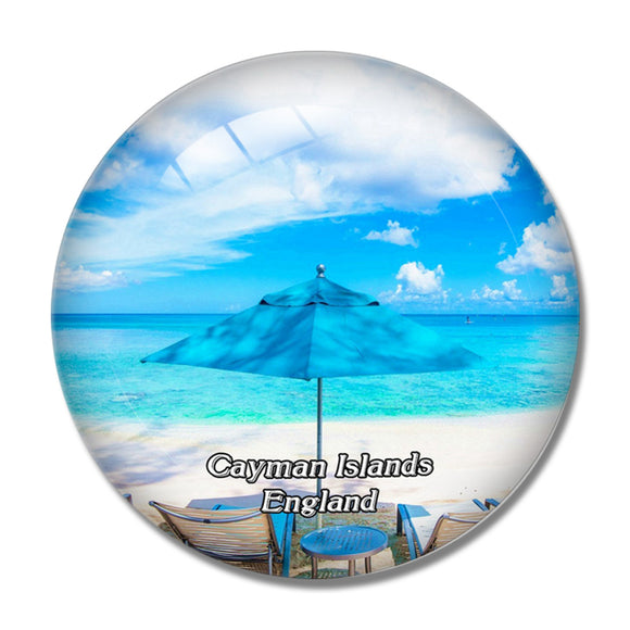 Cayman Islands Seven Mile Beach UK England 3D Fridge Magnet Crystal Glass