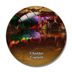 Cheddar Gorge & Caves UK England 3D Fridge Magnet Crystal Glass