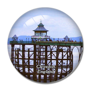 Clevedon Pier and Heritage Centre UK England 3D Fridge Magnet Crystal Glass