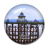 Clevedon Pier and Heritage Centre UK England 3D Fridge Magnet Crystal Glass