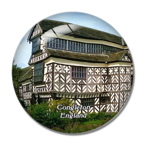 Congleton Little Moreton Hall UK England 3D Fridge Magnet Crystal Glass