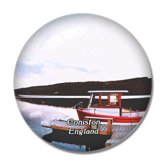 Coniston Water UK England 3D Fridge Magnet Crystal Glass