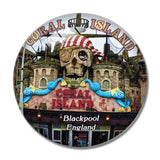 Coral Island Blackpool UK England 3D Fridge Magnet Crystal Glass