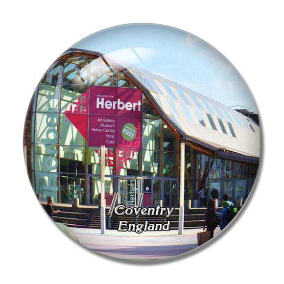 Coventry Herbert Art Gallery & Museum UK England 3D Fridge Magnet Crystal Glass