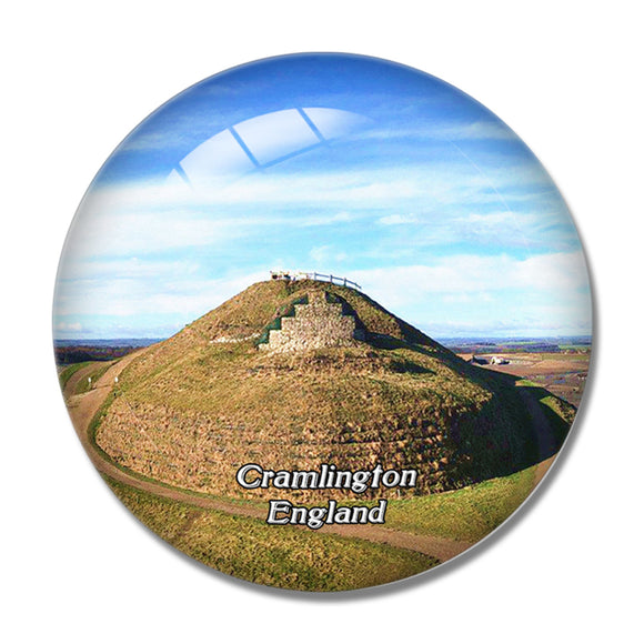 Cramlington Northumberlandia UK England 3D Fridge Magnet Crystal Glass