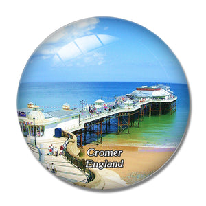 Cromer Beach UK England 3D Fridge Magnet Crystal Glass