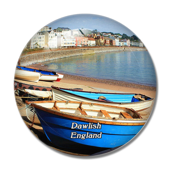 Dawlish Warren Beach UK England 3D Fridge Magnet Crystal Glass