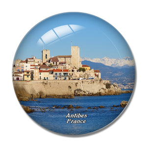 France Old Town Juan-les-Pins Antibes 3D Fridge Magnet Crystal Glass